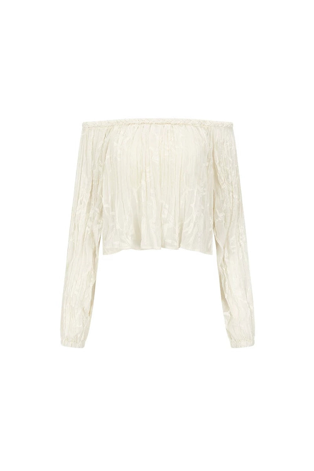 Cloud Weave Off-Shoulder Blouse