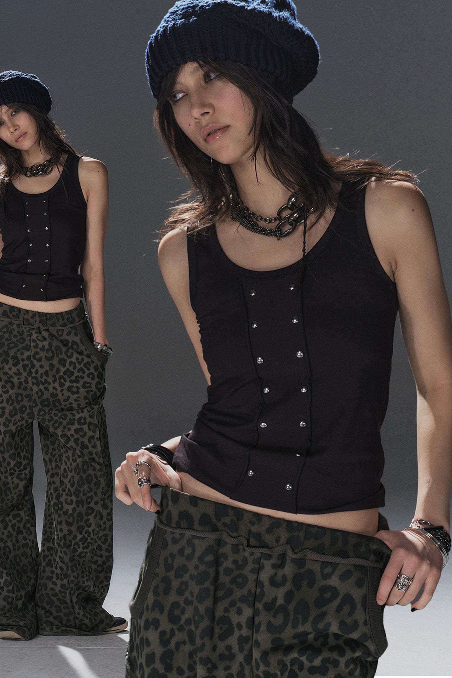 Rhinestone Frayed Camisole Top