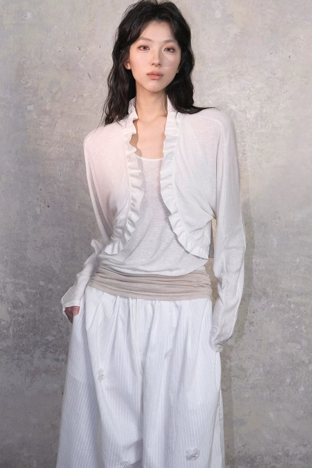 Tencel 亞麻撞色背心