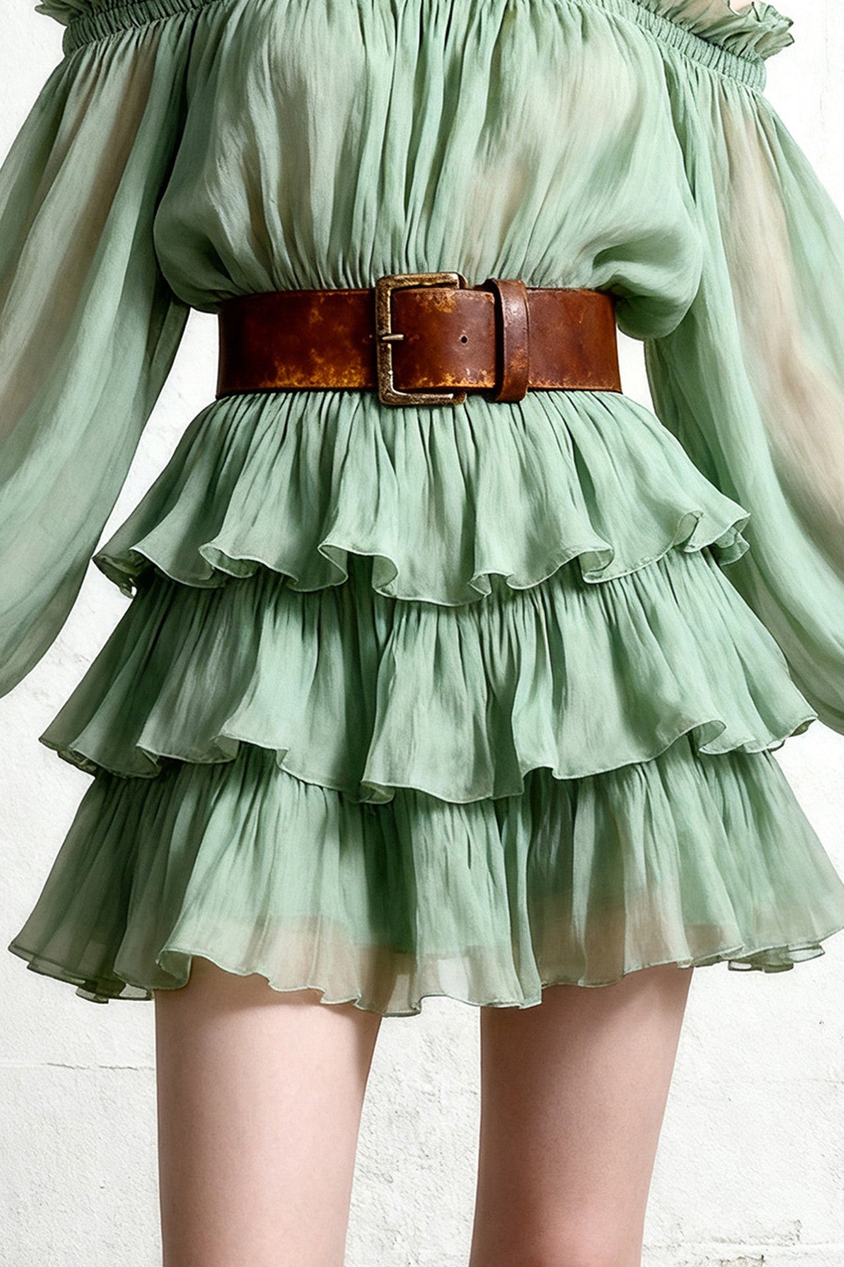 Off-Shoulder Tiered Ruffle Dress