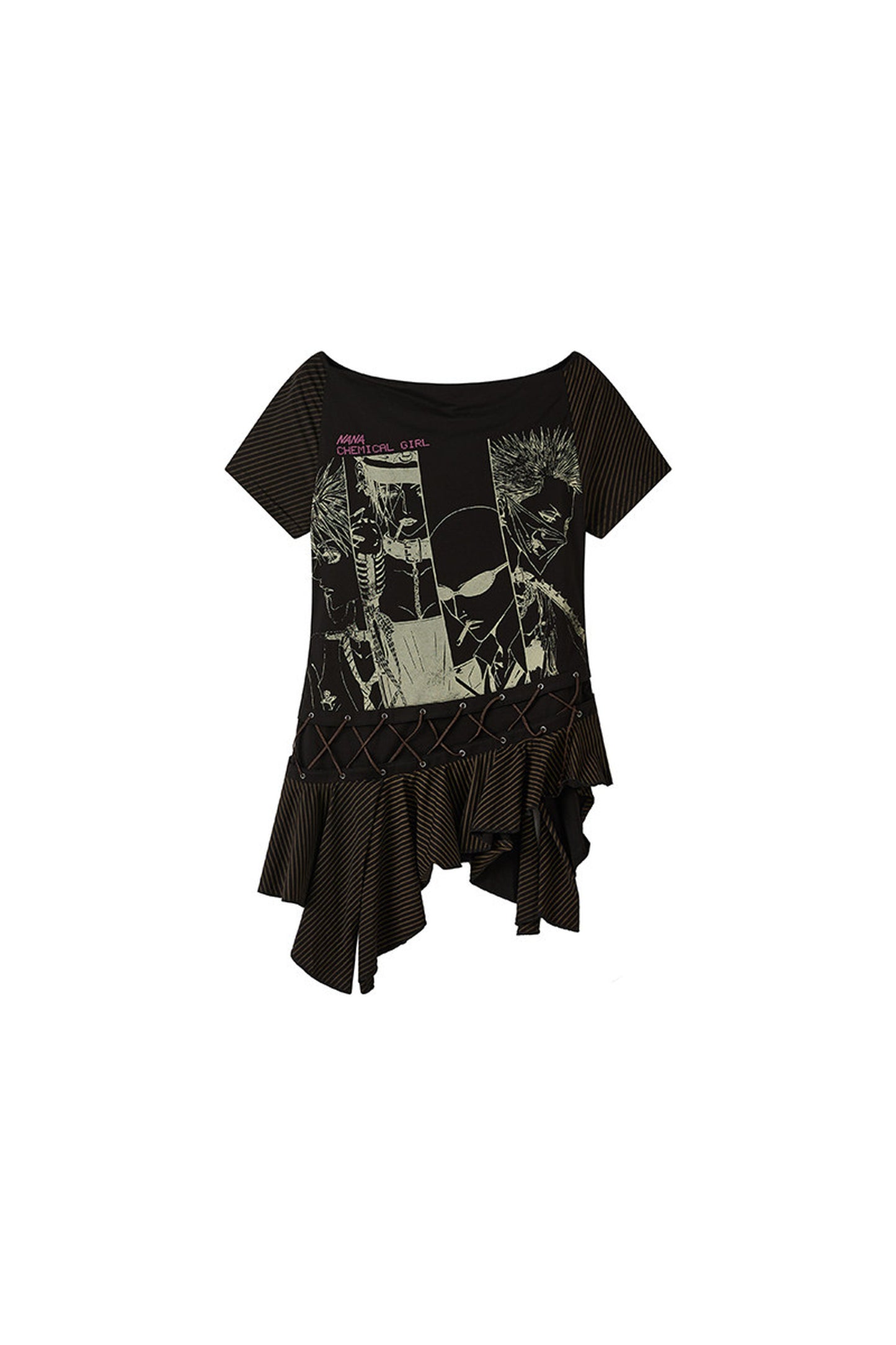 Irregular Shoulder Ruffled Top