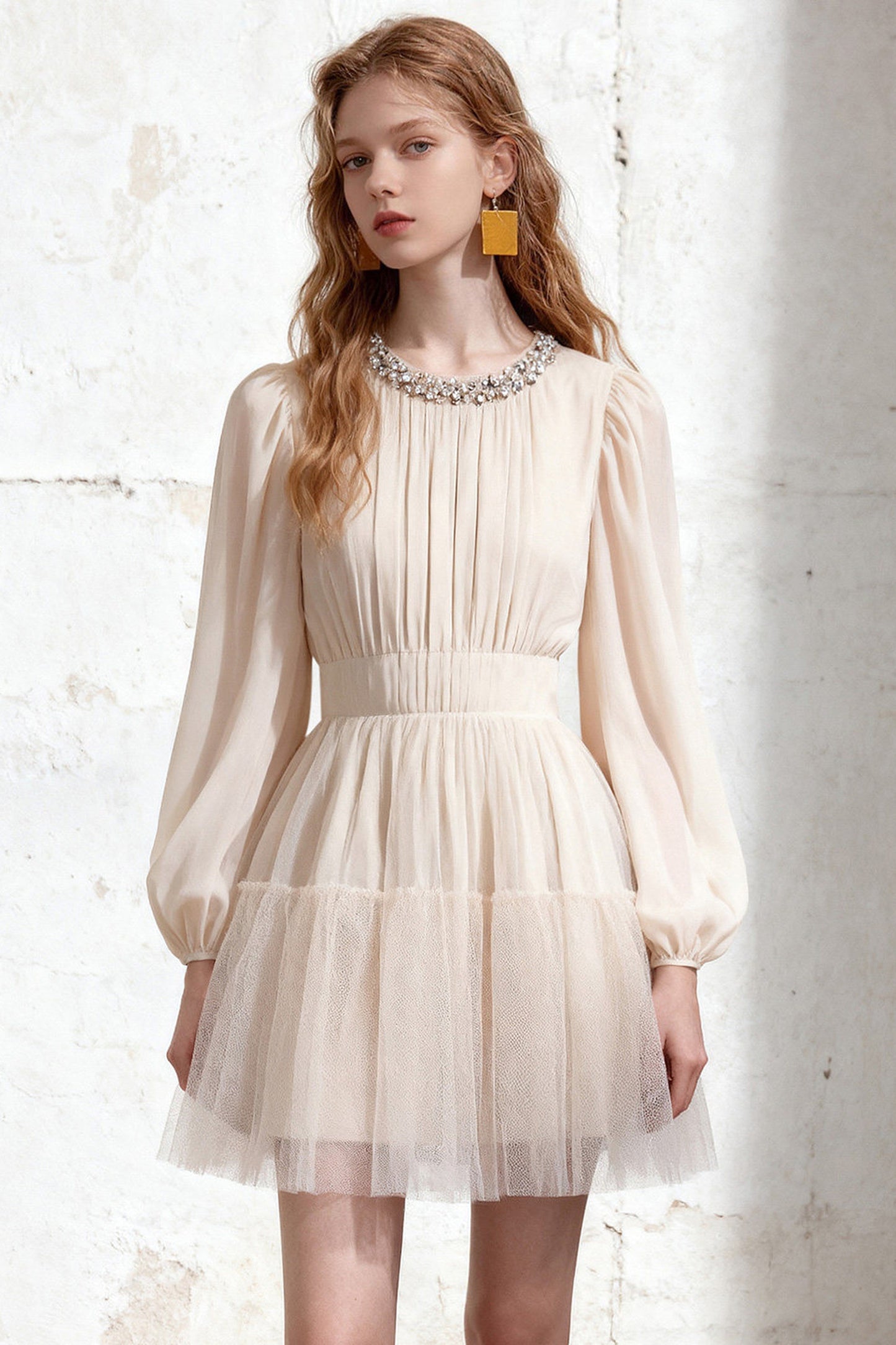 Star-Adorned Flared Dress