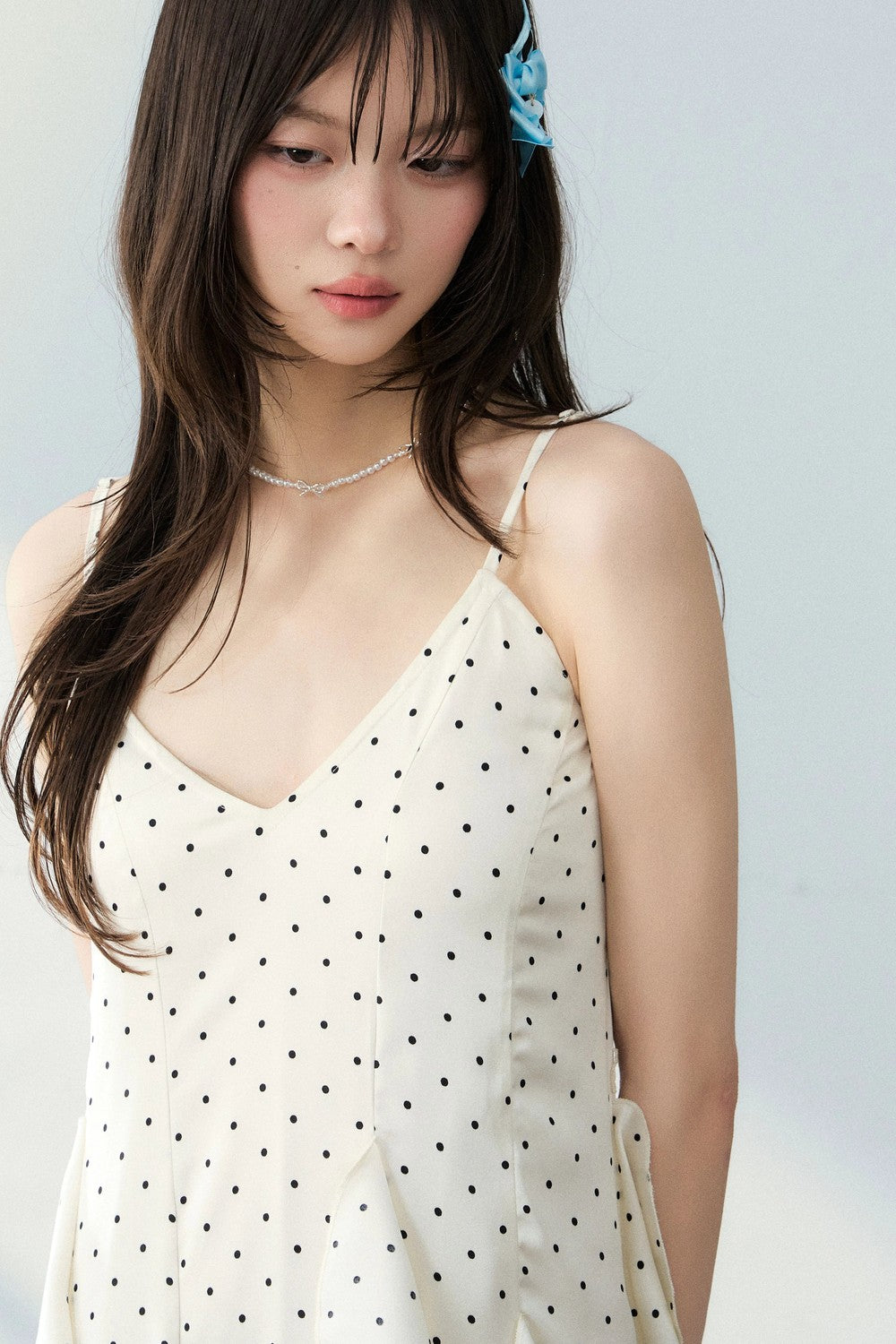 Polka Dot Satin Dress Set-Up