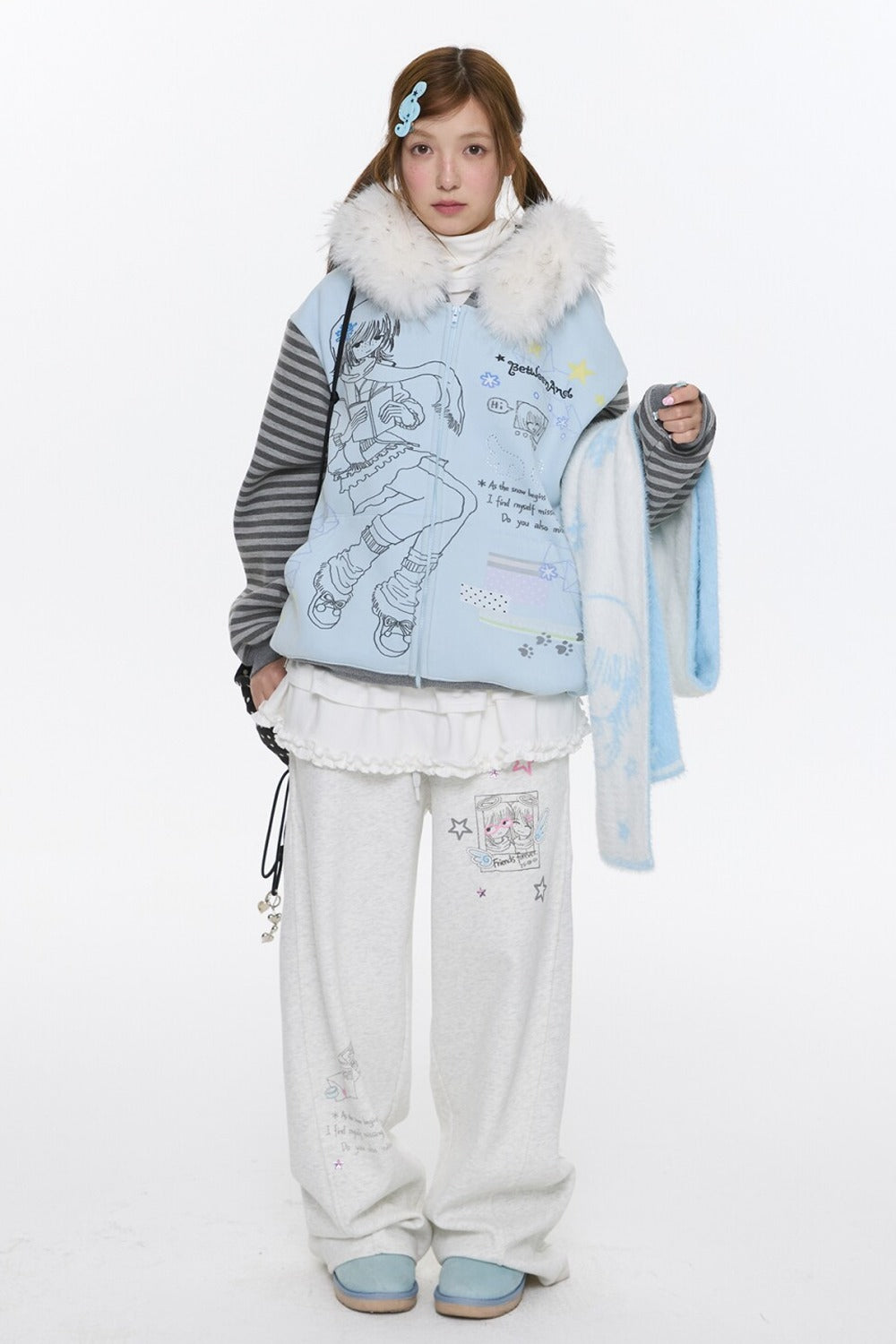 Gray Fleece-Lined Sweatpants