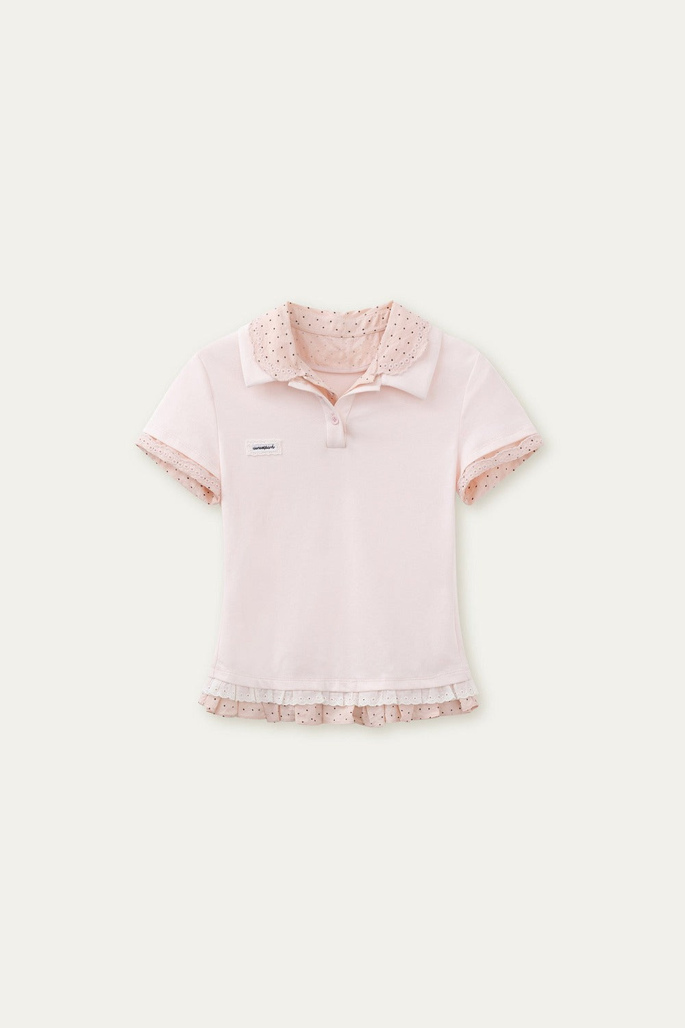 Retro Knit Polka Dot Polo