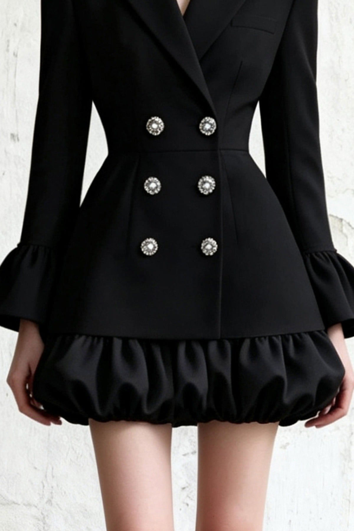 Double Breasted Fishtail Blazer Dress