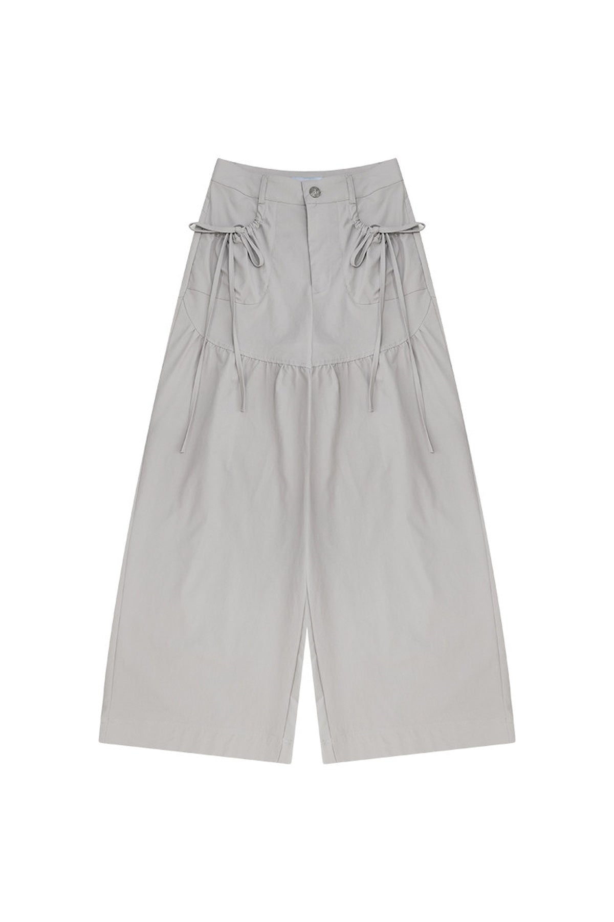 Hoch taillierte weite lange Hose
