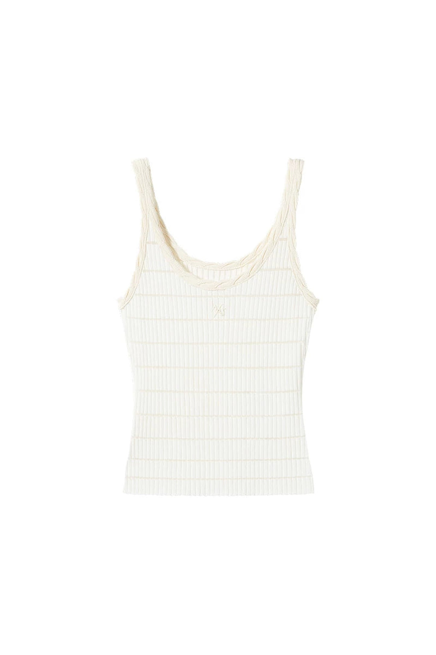 Color-Block Cable Knit Camisole Top