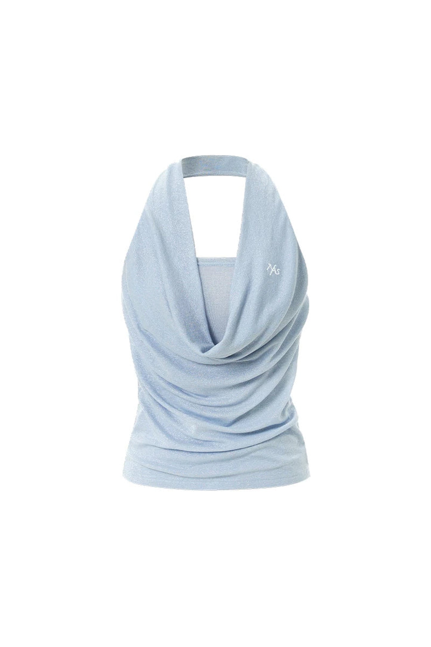 Silver Silk Halter Vest