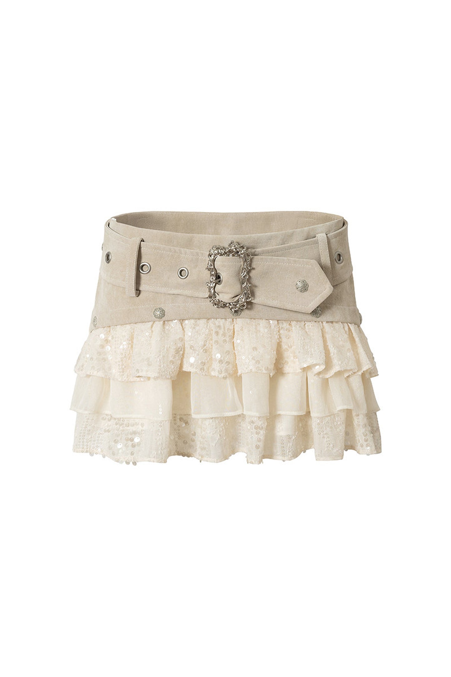 Retro Sequin Leopard Skirt