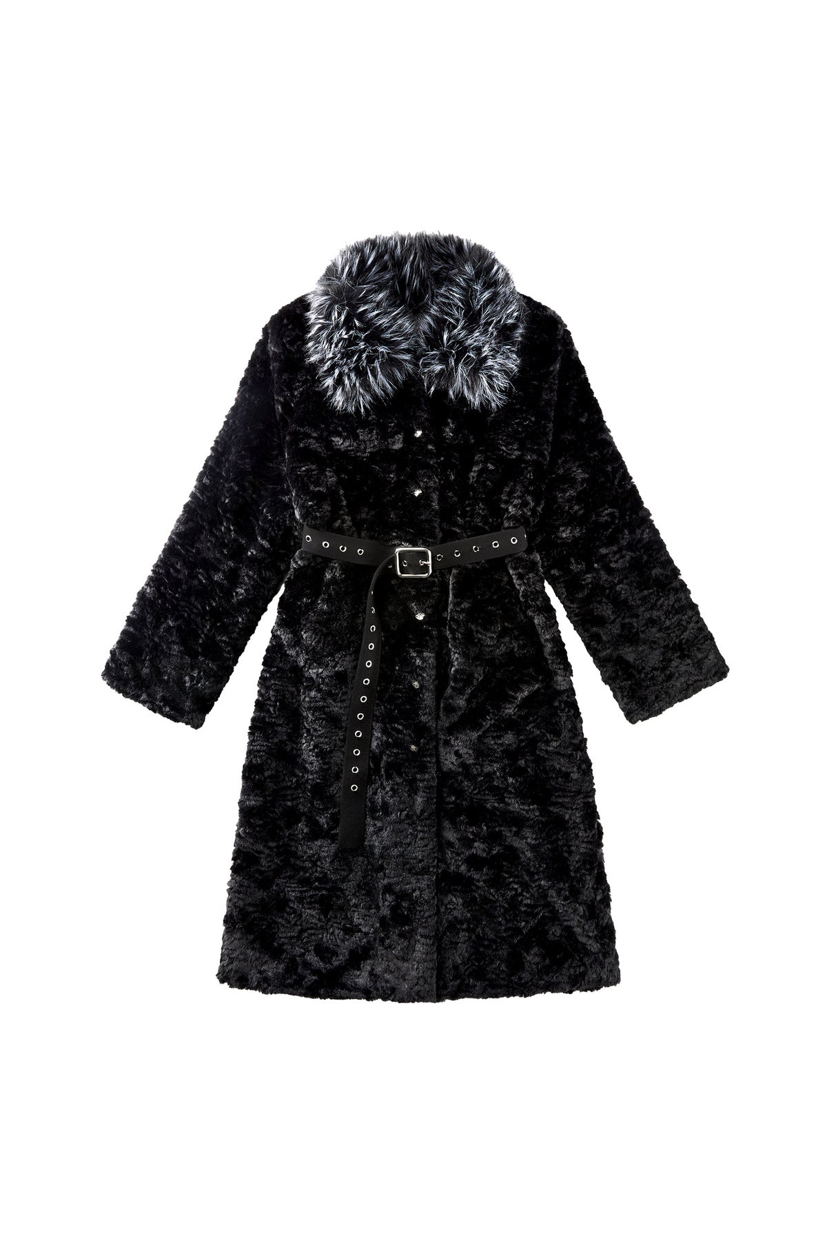 Faux Fur Patchwork Coat