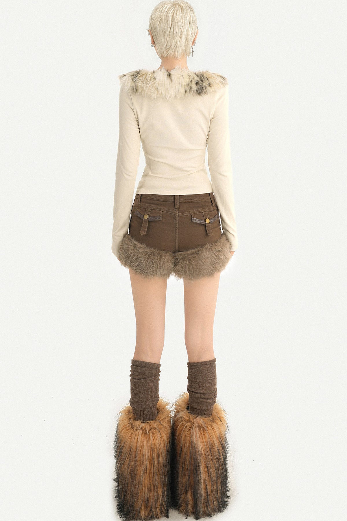 Frayed Denim Shorts