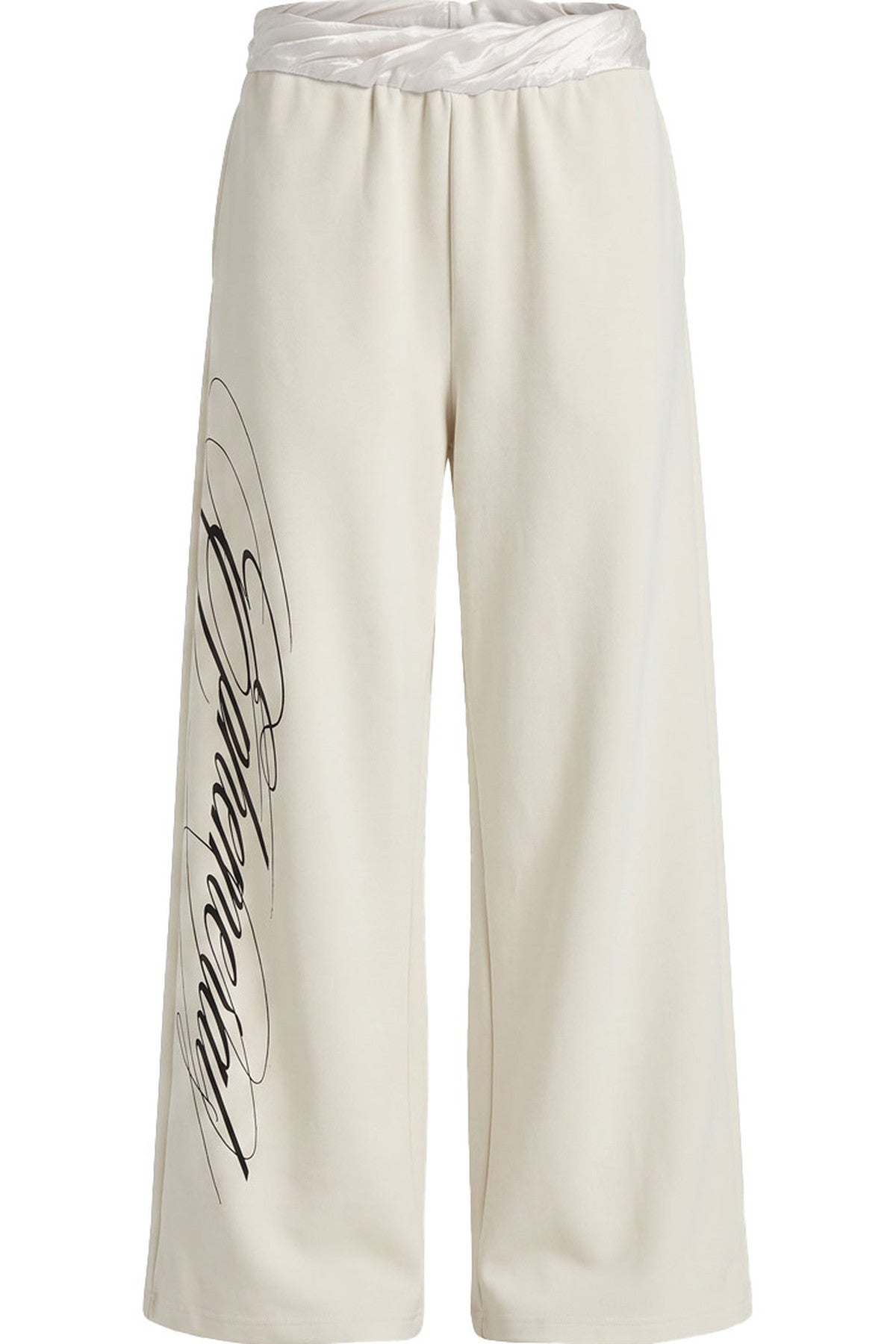 Satin Waistband Low-Waist Sweatpants
