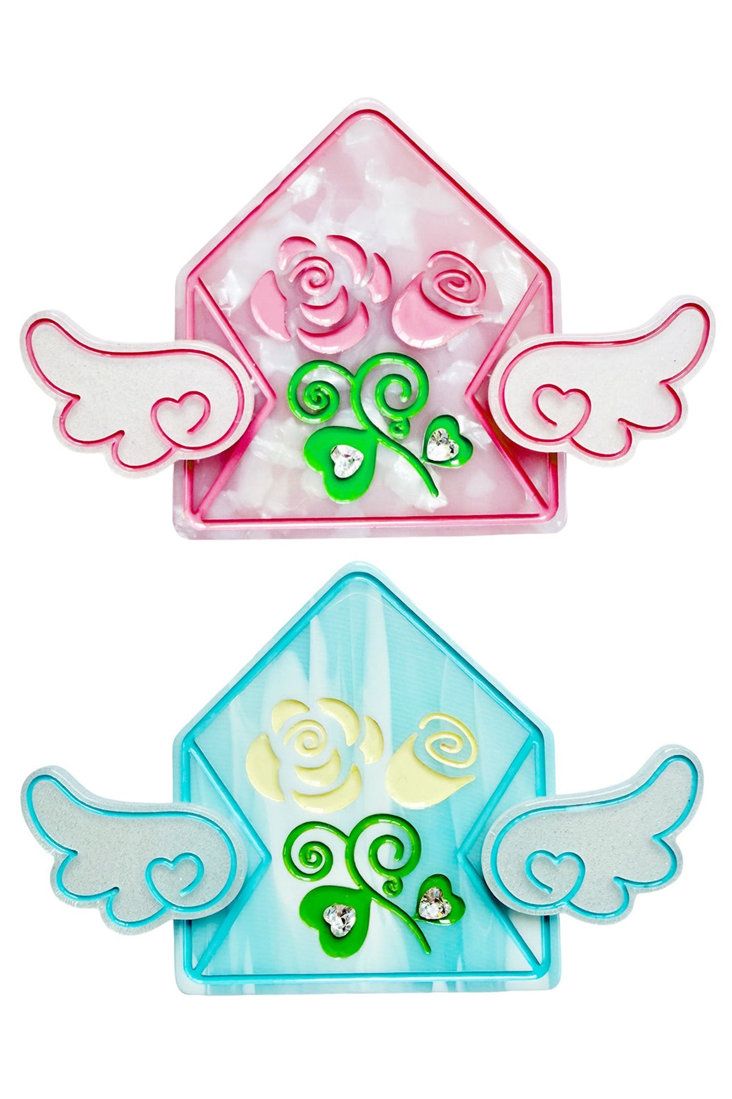 Rose Love Letter Envelope Hair Clip