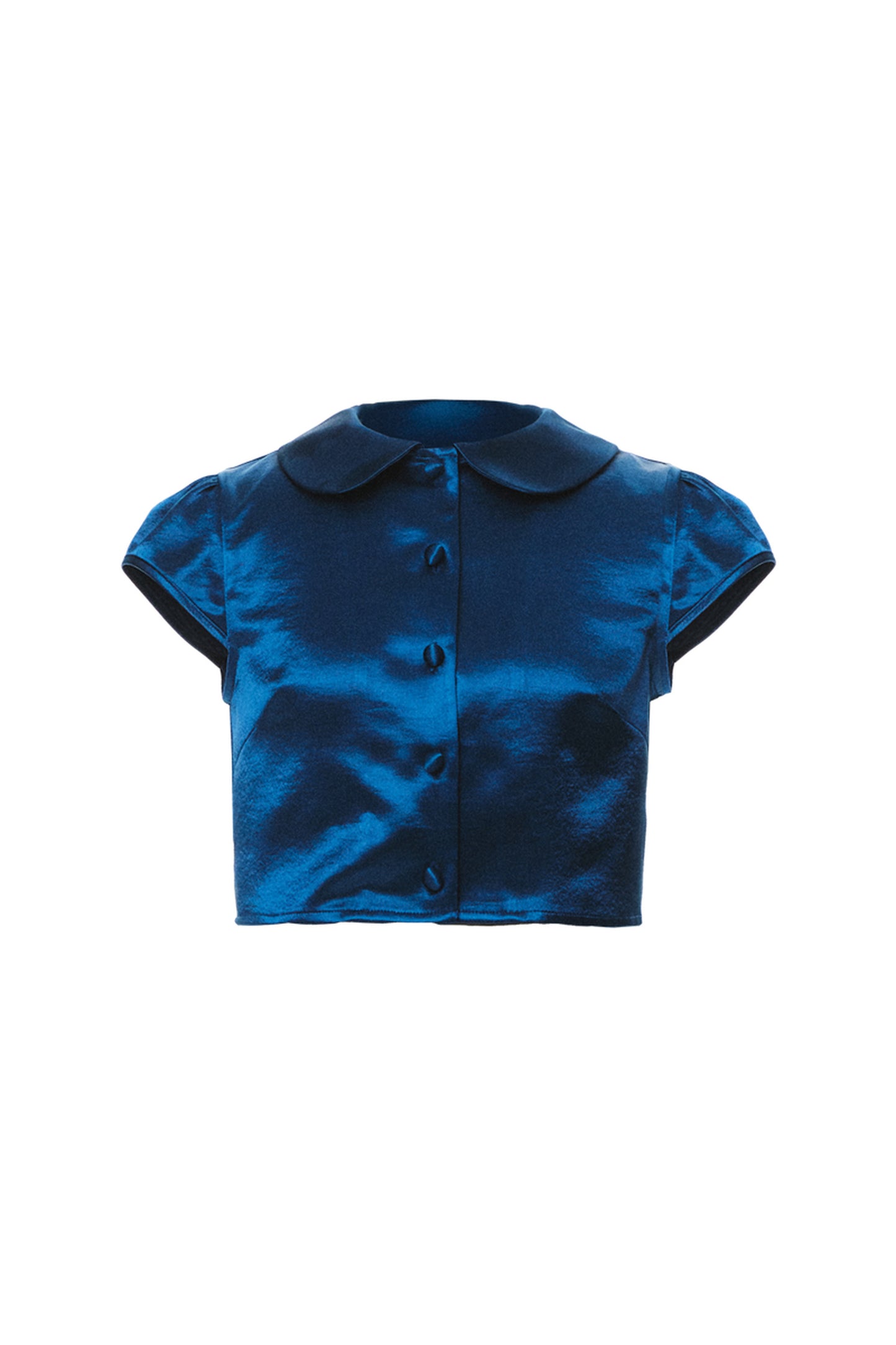 Royal Blue Glossy Blouse