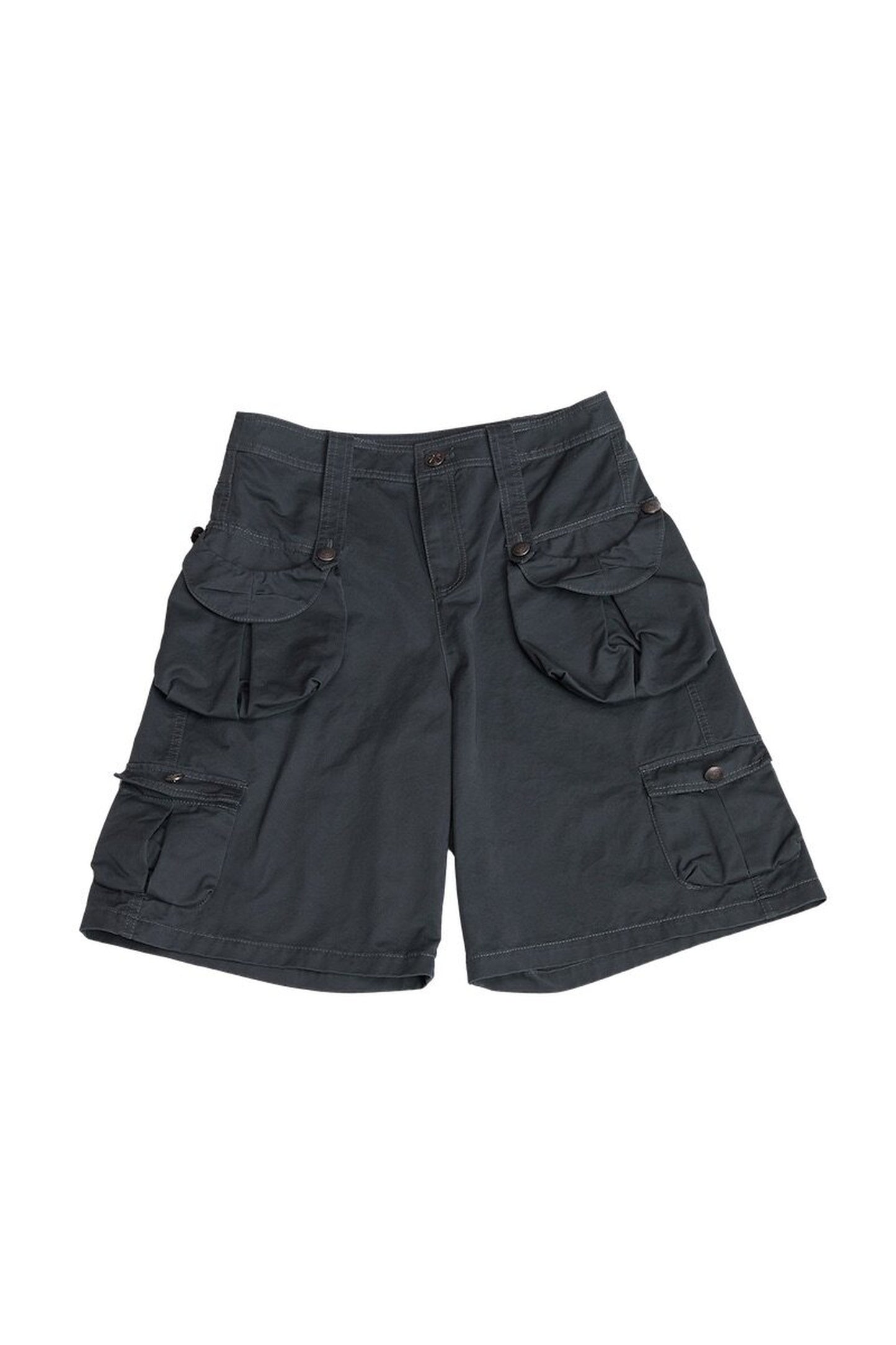 Retro Washed Wide-Leg Shorts