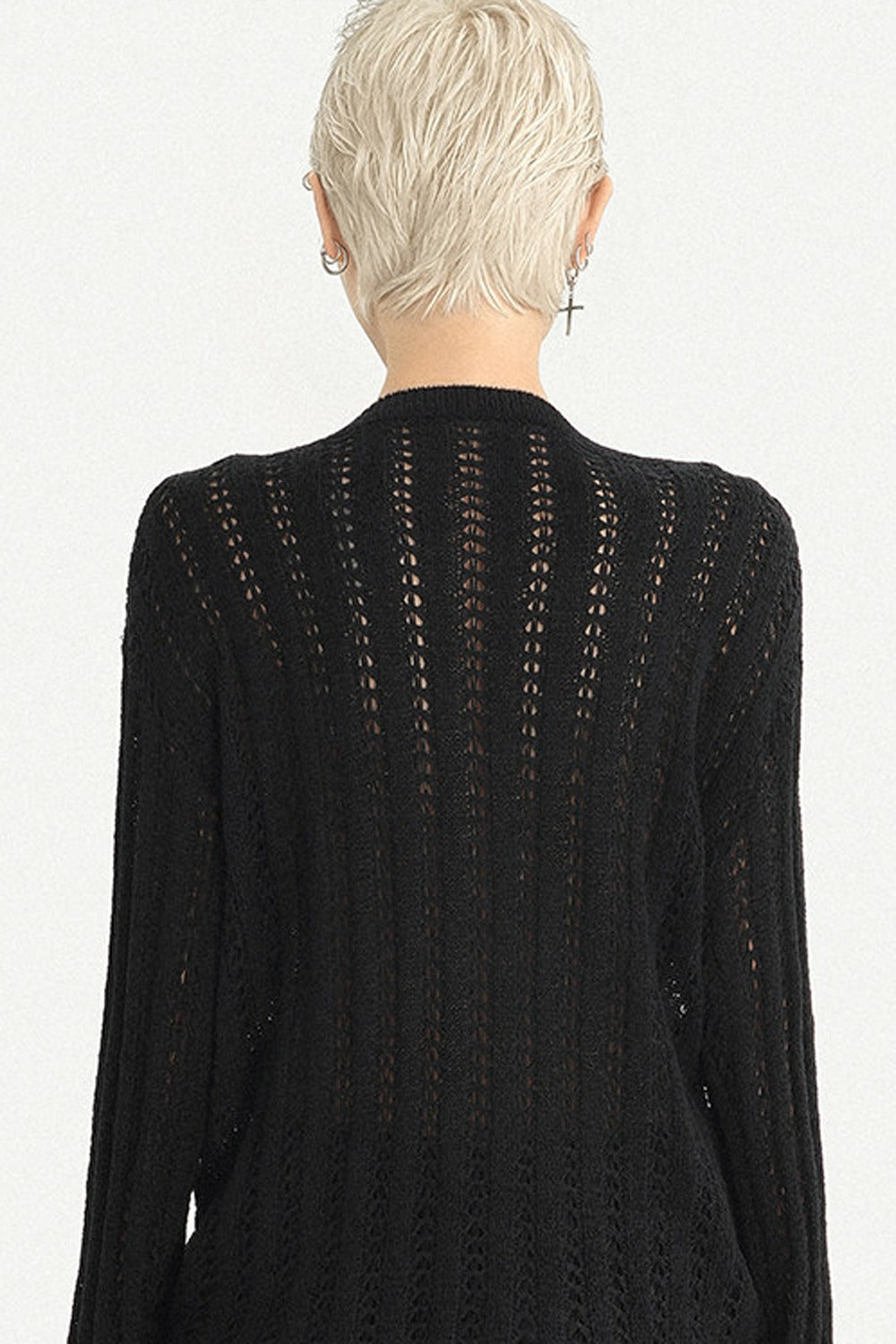 Y2K Punk Hollow Out Drawstring Sweater