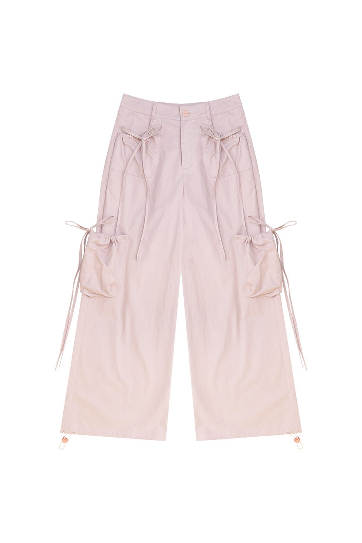 High-Waist-Hose mit weitem Bein und mehreren Taschen