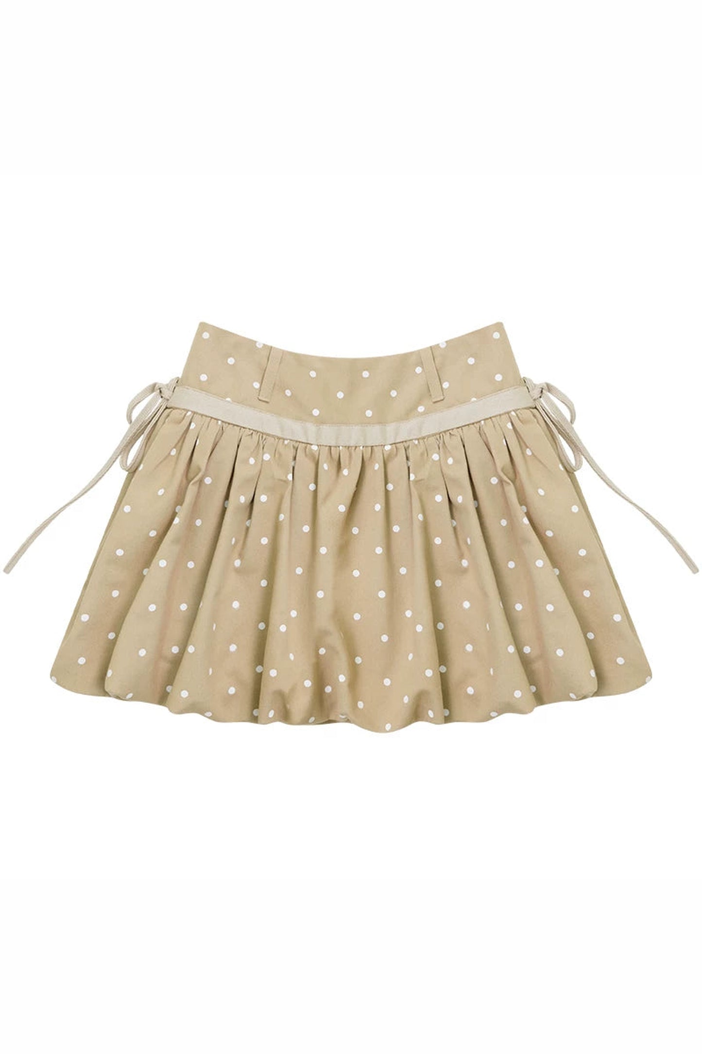 Oatmeal Latte Polka Dot Skirt