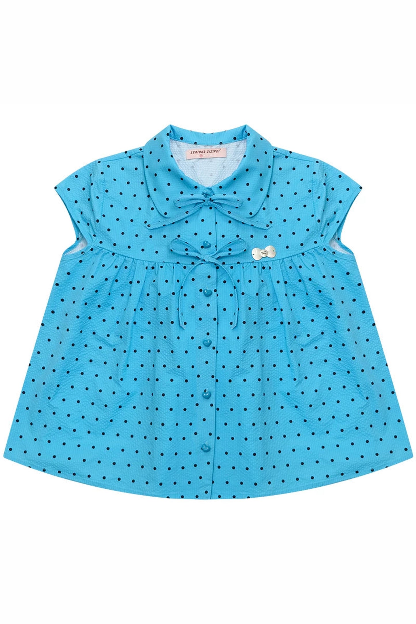 Doll Collar Polka Dot Blouse