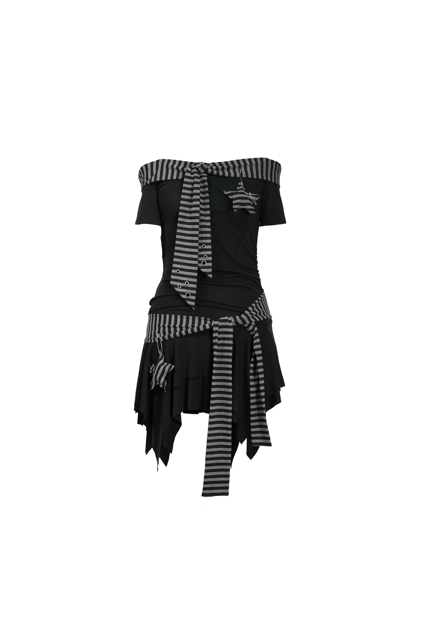 Striped Star Pendant Tie Dress