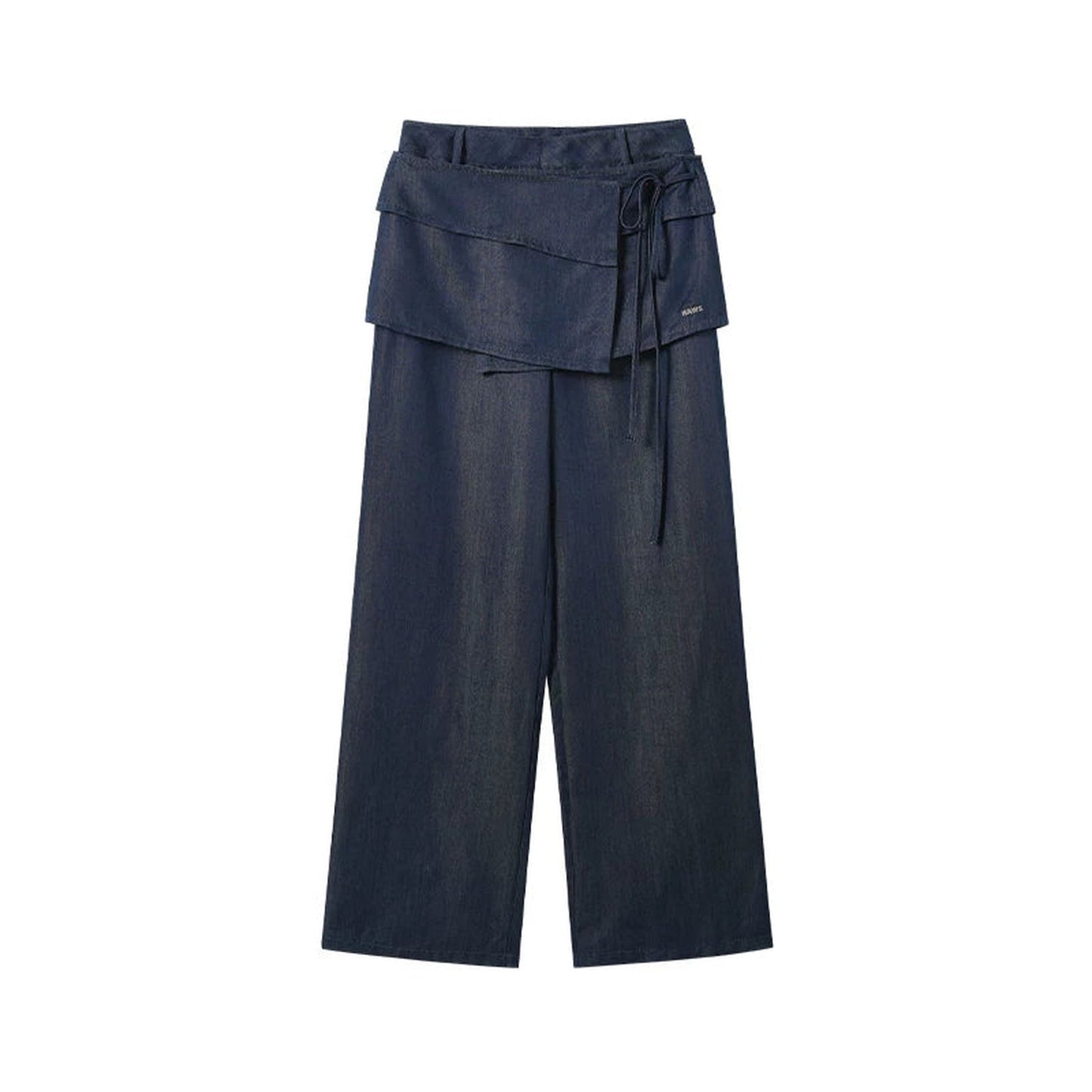 Lyocell Wide-Leg Pants Detachable Skirt