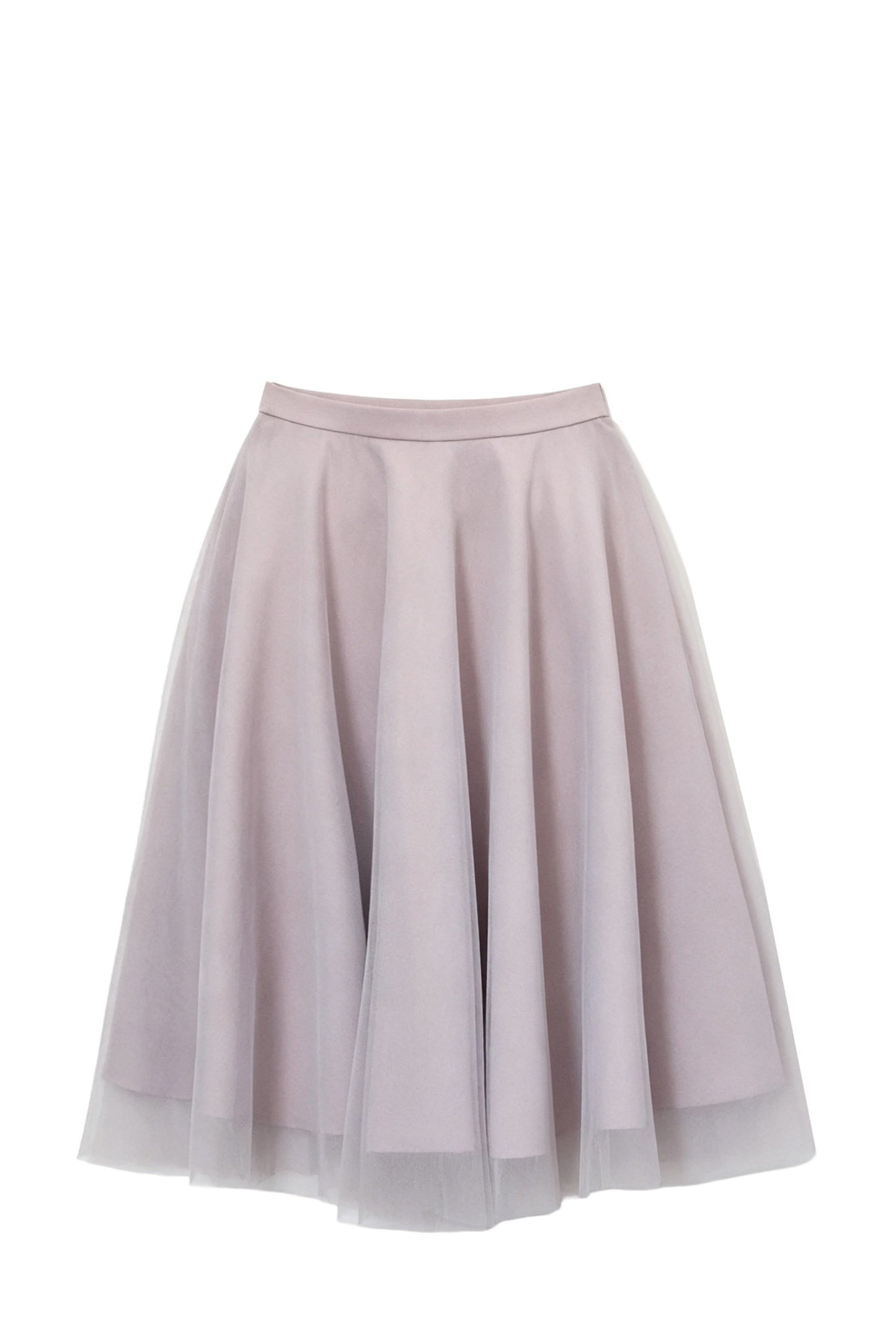 High-Waisted A-Line Puffy Mesh Skirt