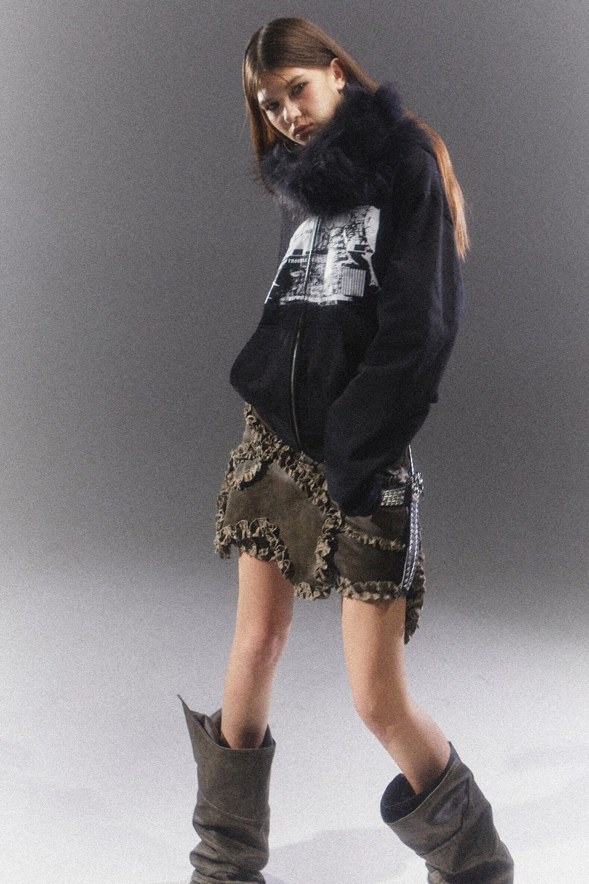 Futureofx 24Aw Ip-Sweatshirt mit Acid-Design