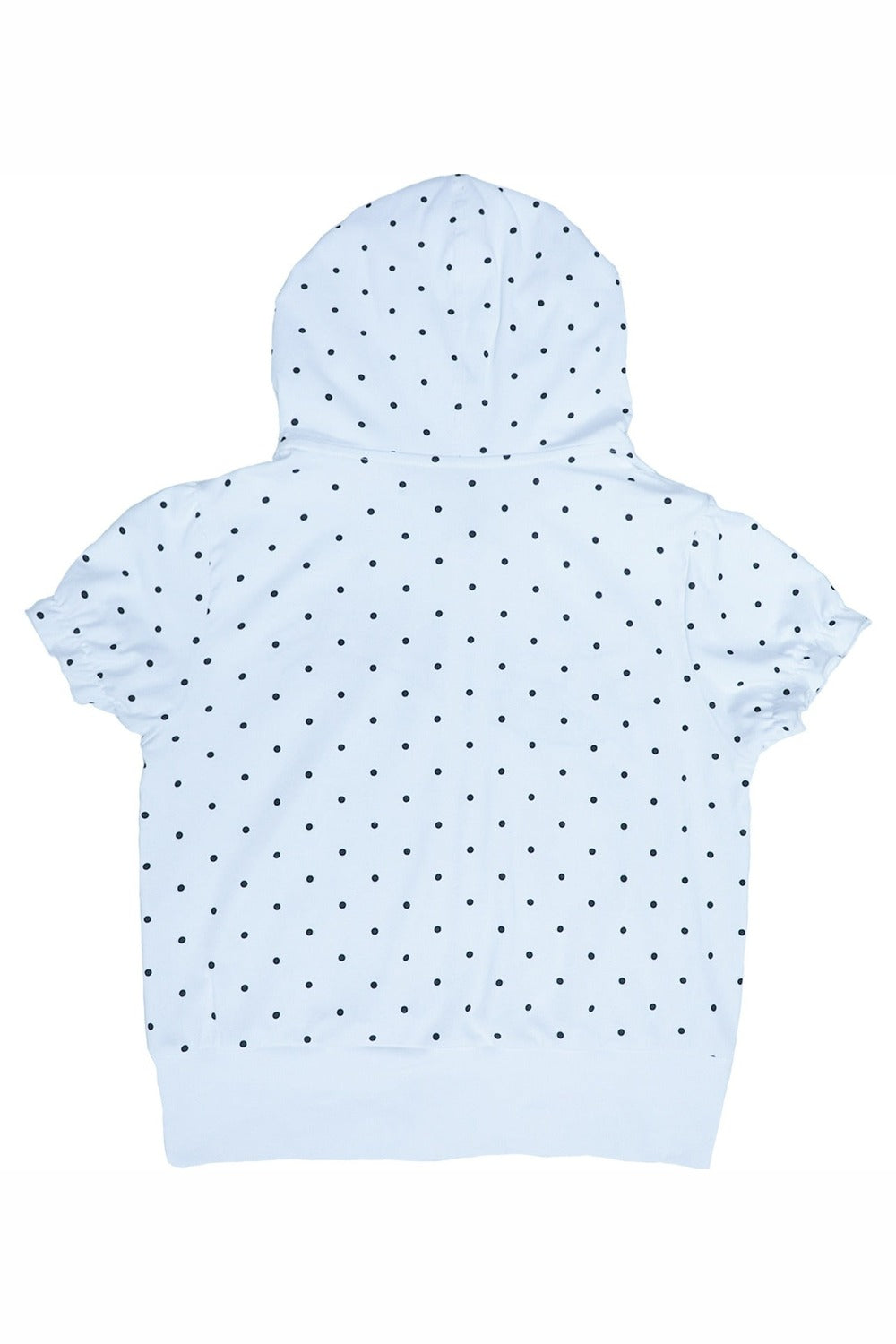 Y2K Polka Dot Hooded Cardigan Top