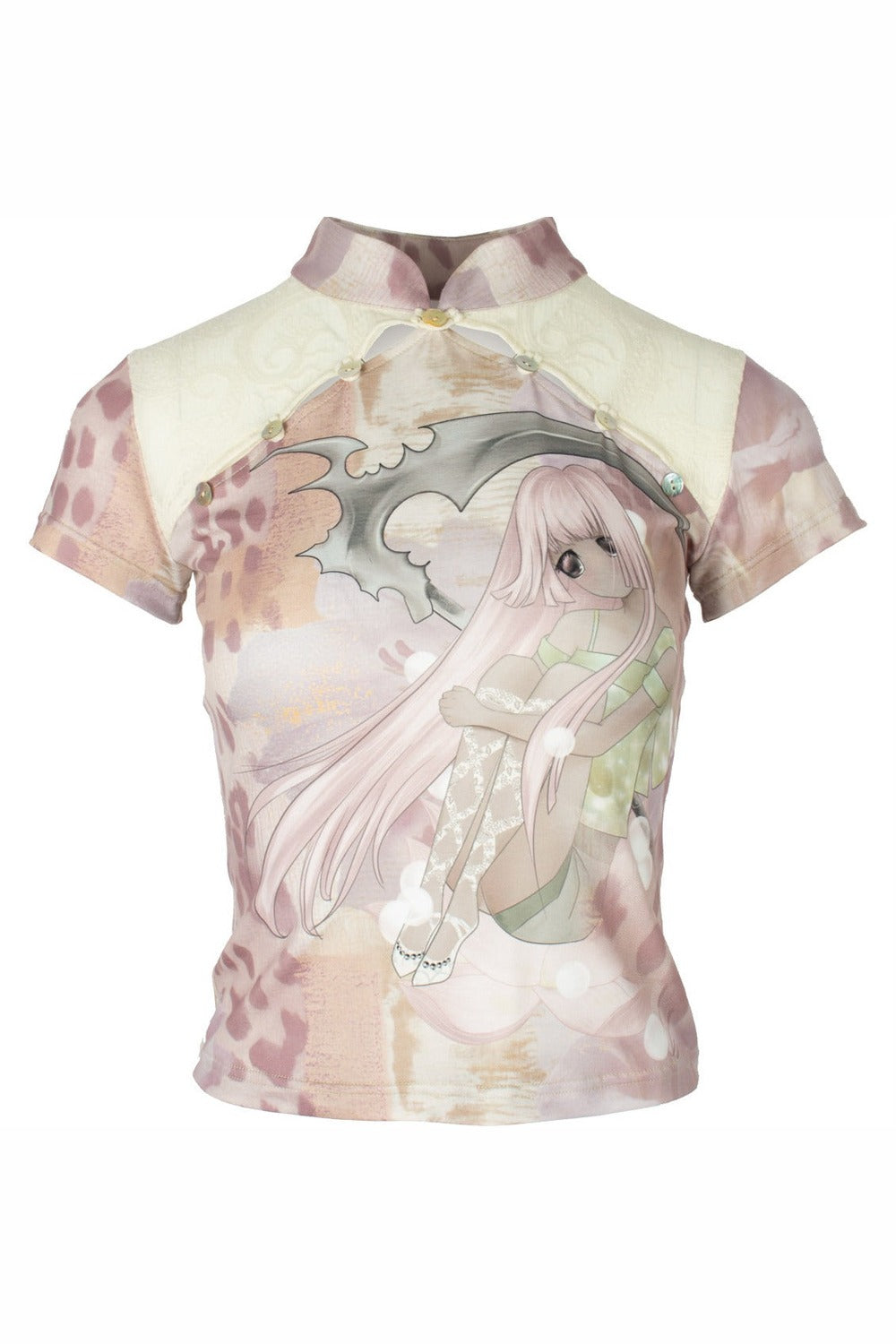 Lace Patchwork Cheongsam Top