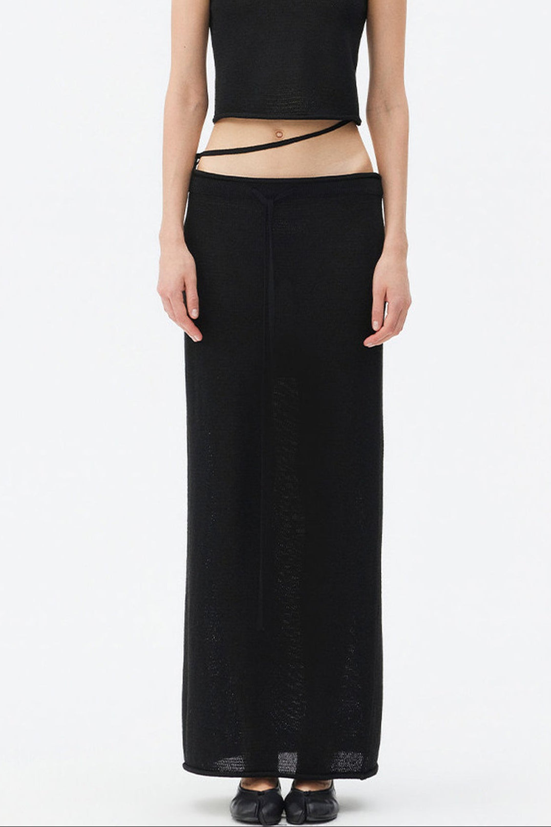 Wool Linen Knit Tank and Skirt Set-Up