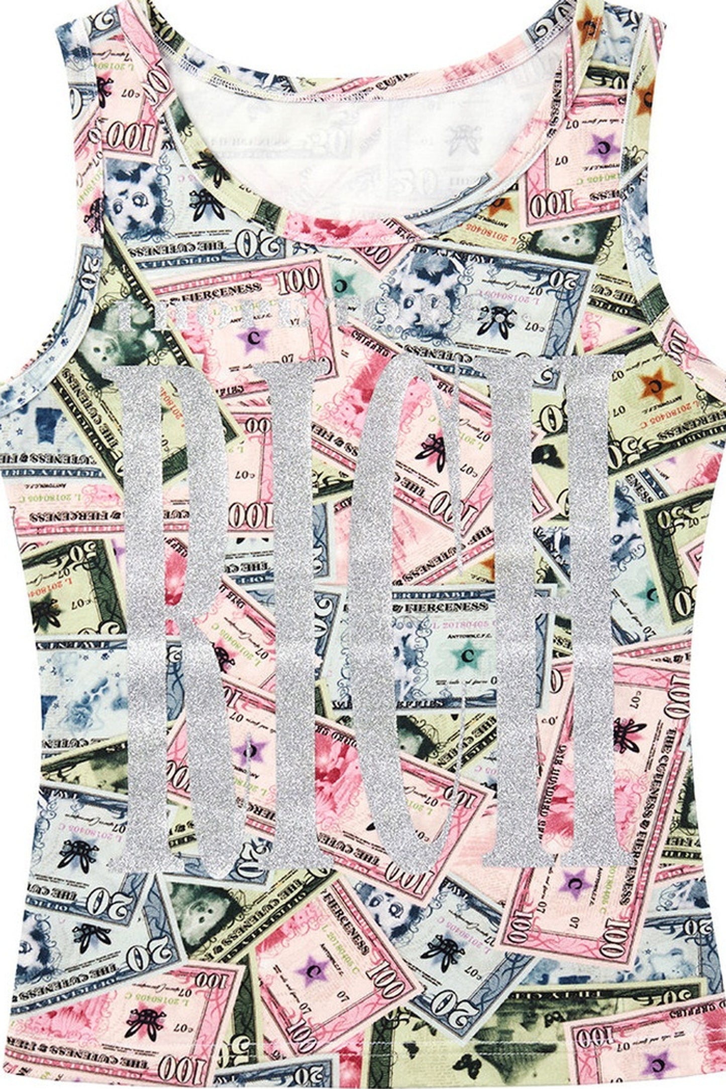 Money Print Tank Top