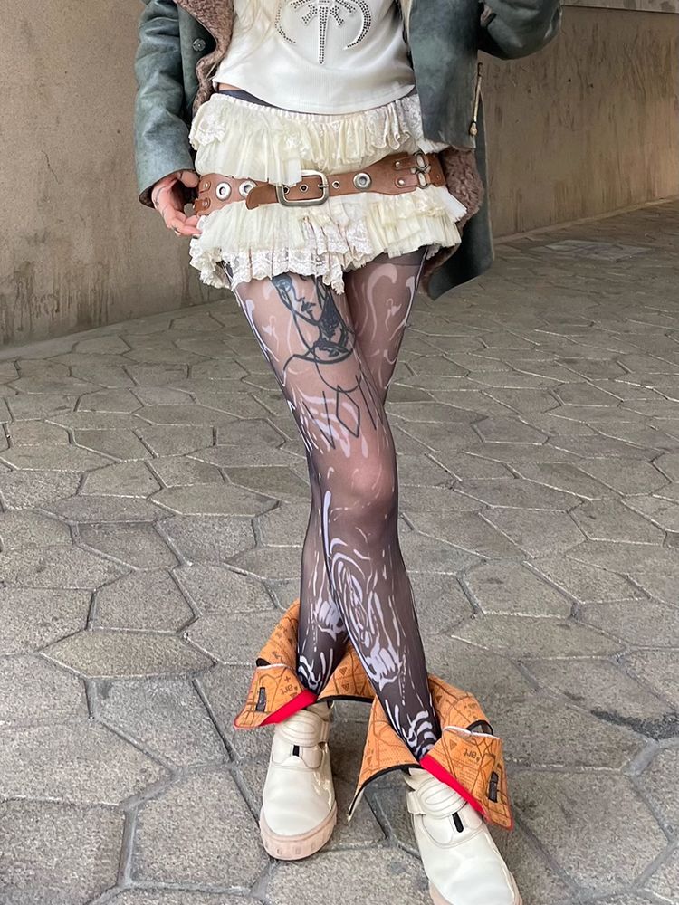 투명 스타킹 인쇄