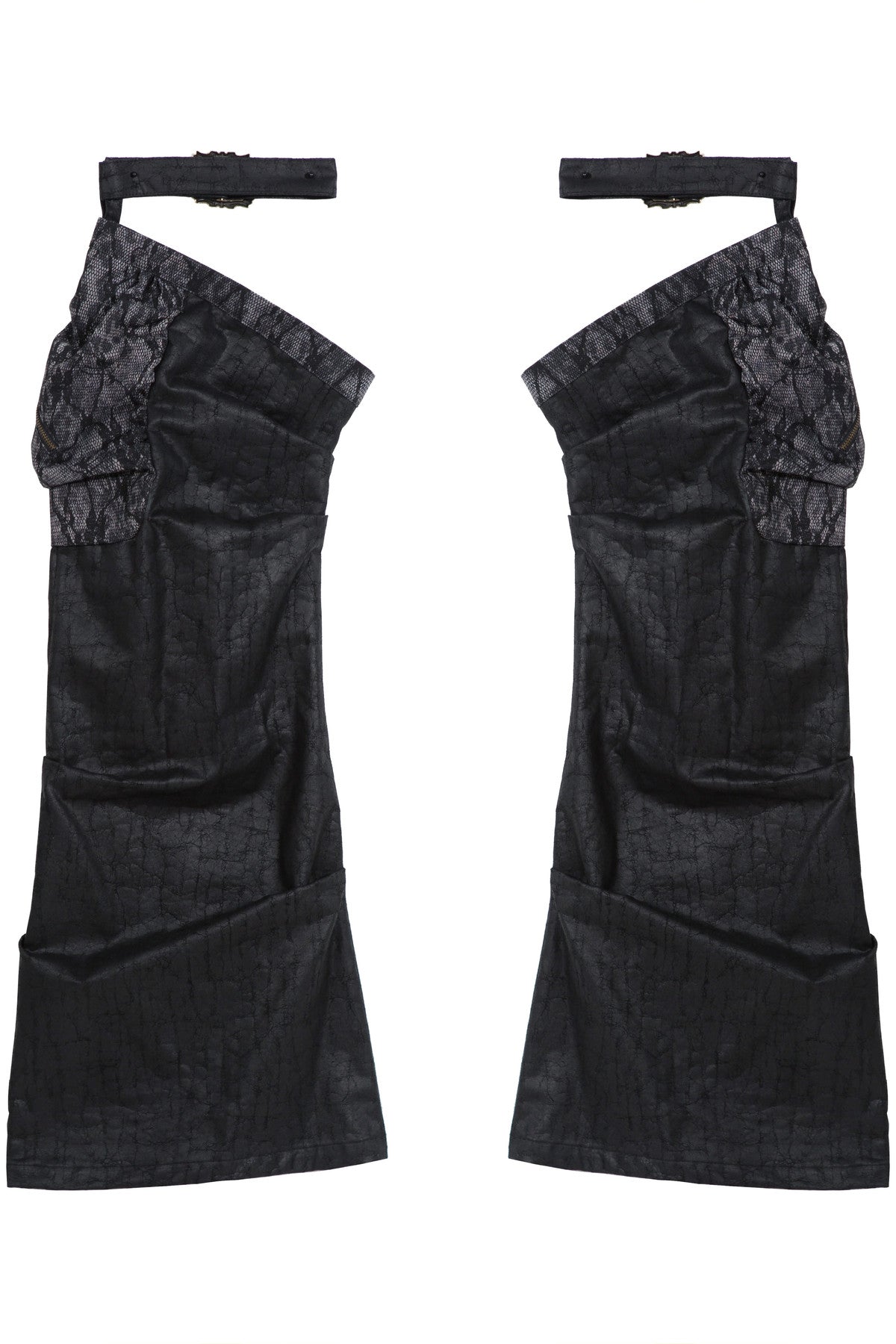 Punk Distressed Low-Waist Shorts Set-Up