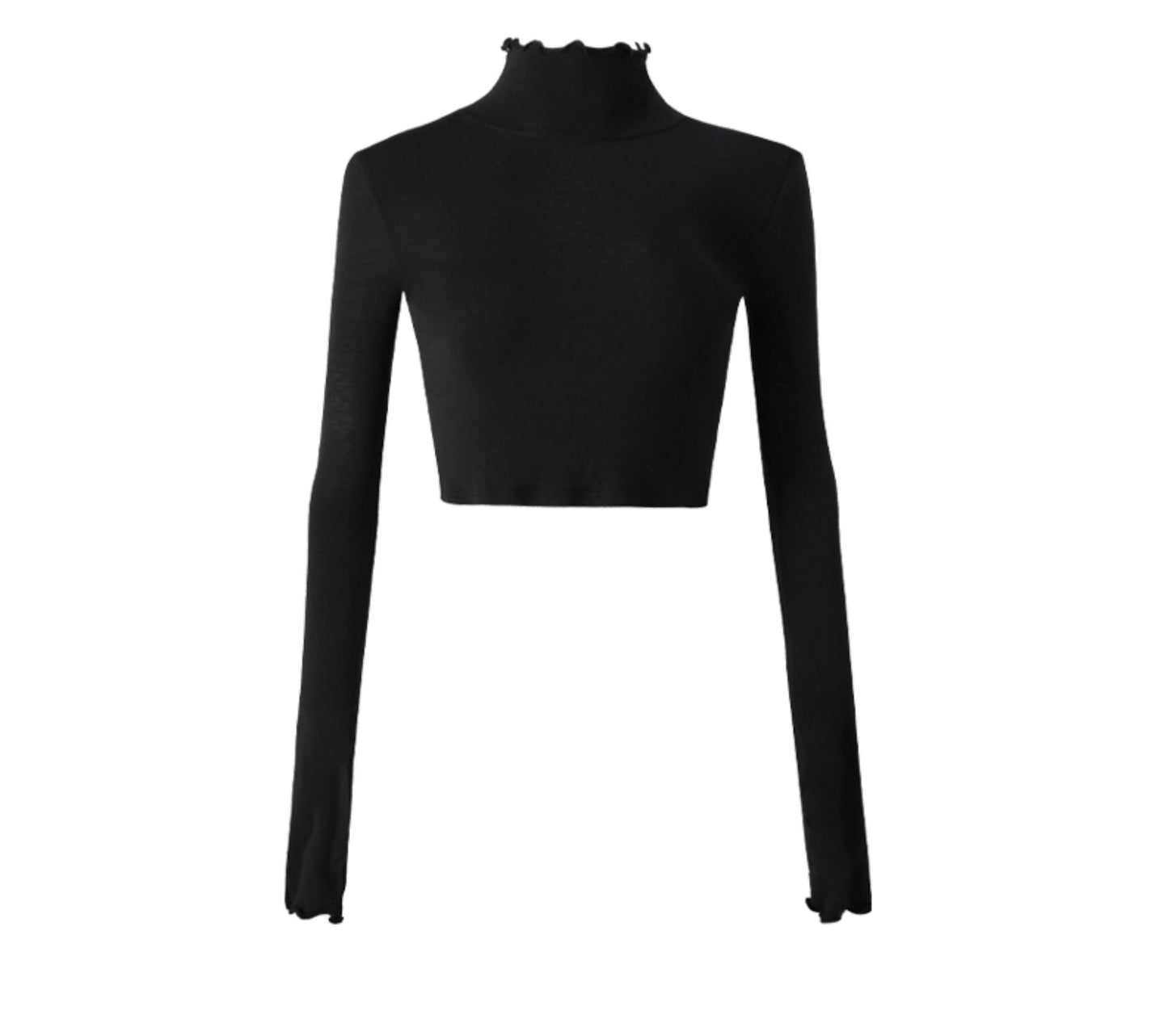 Black Turtleneck Top