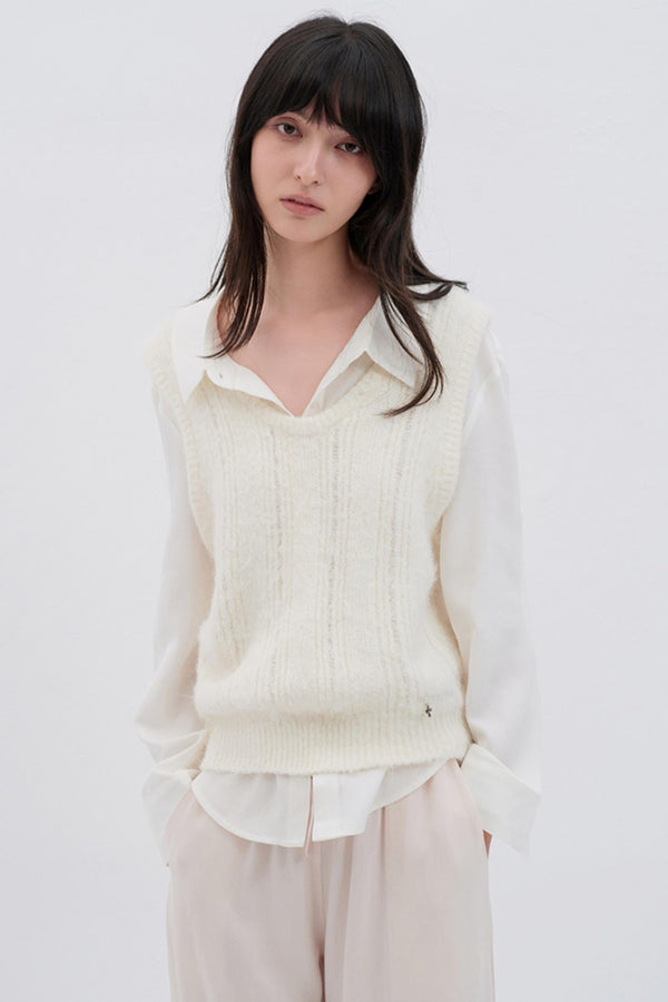 Luxury U-Neck Wool Top