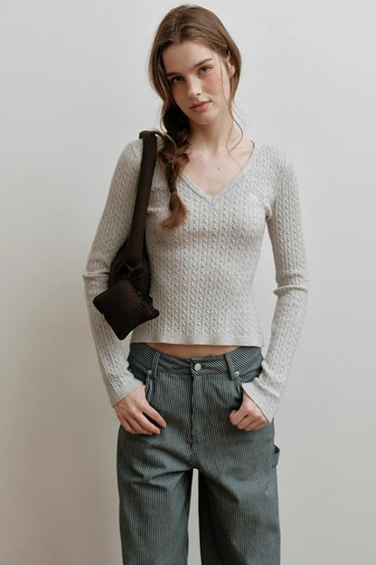 Velvet Twist Knitted Top