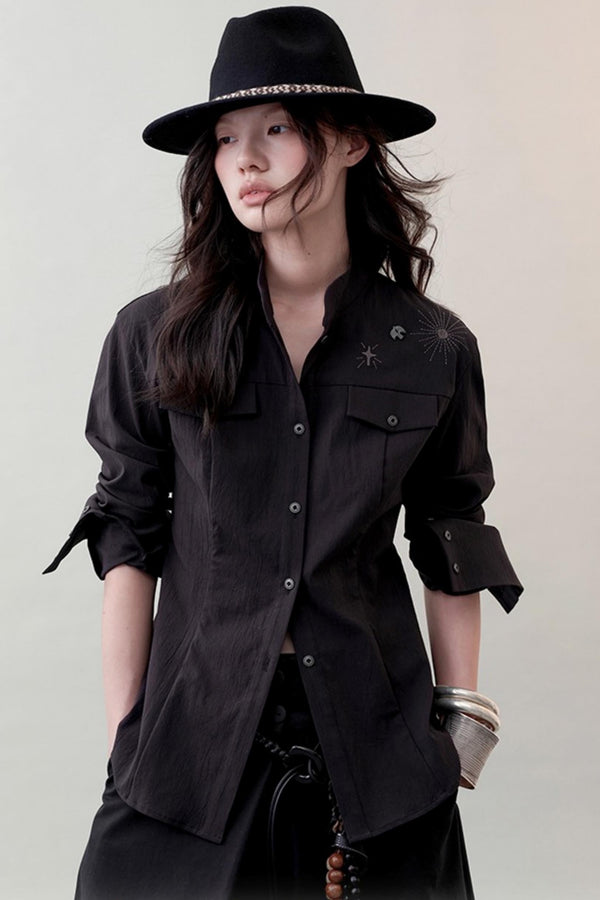 Star Feather Slim-Fit Shirt