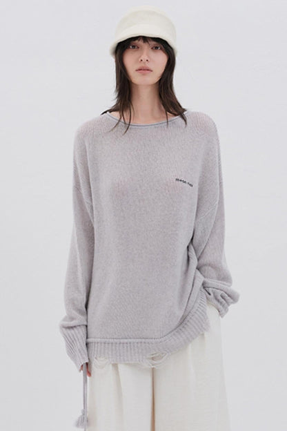 Glitter Wool Blend Knit Top