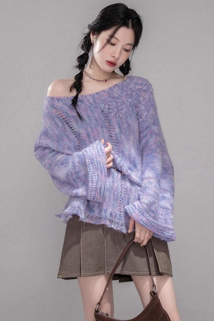 Mist Floral Wool Pullover Top