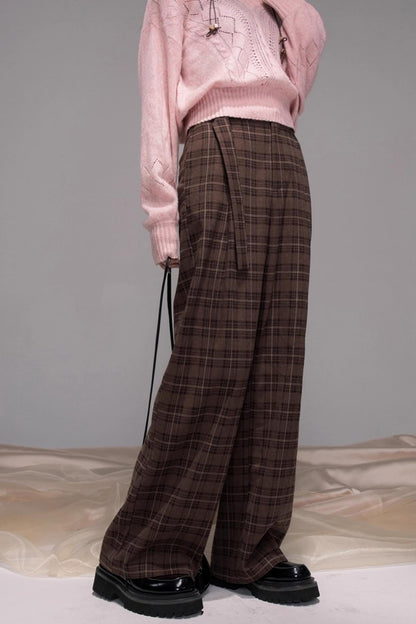 Mocha Brown Wide-leg Slacks