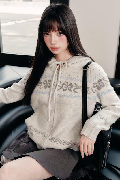 Vintage Hooded Slim Sweater