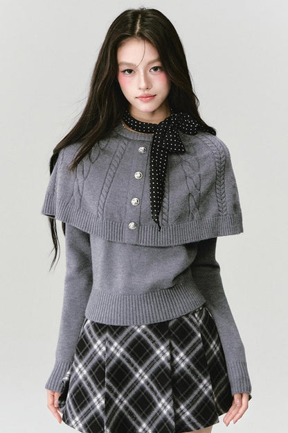 Fake Two Piece Knit Sweater Top