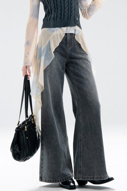 Sunset Grey Multi-Pocket Jeans Pants