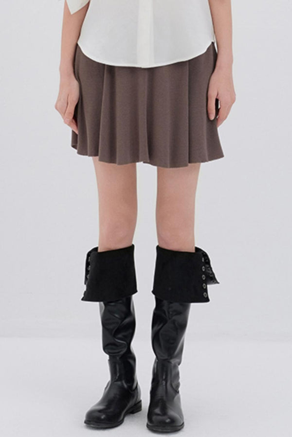 Korean Pleated Midi Skirt