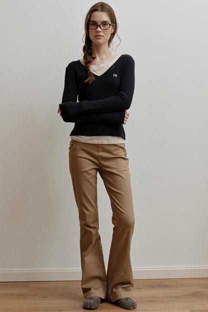 Velvet Twist Knitted Top