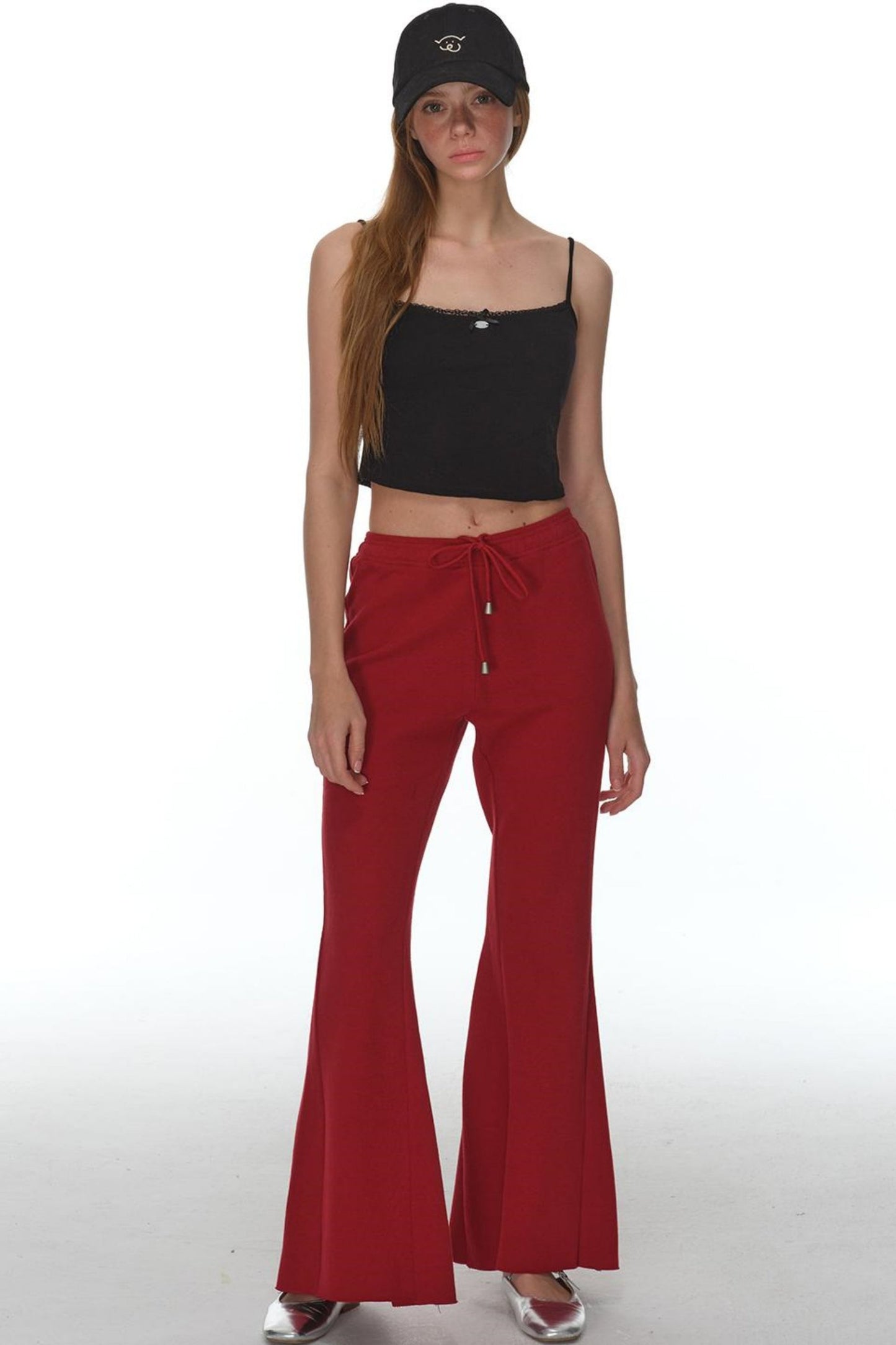 Pink Stretchy Casual Pants