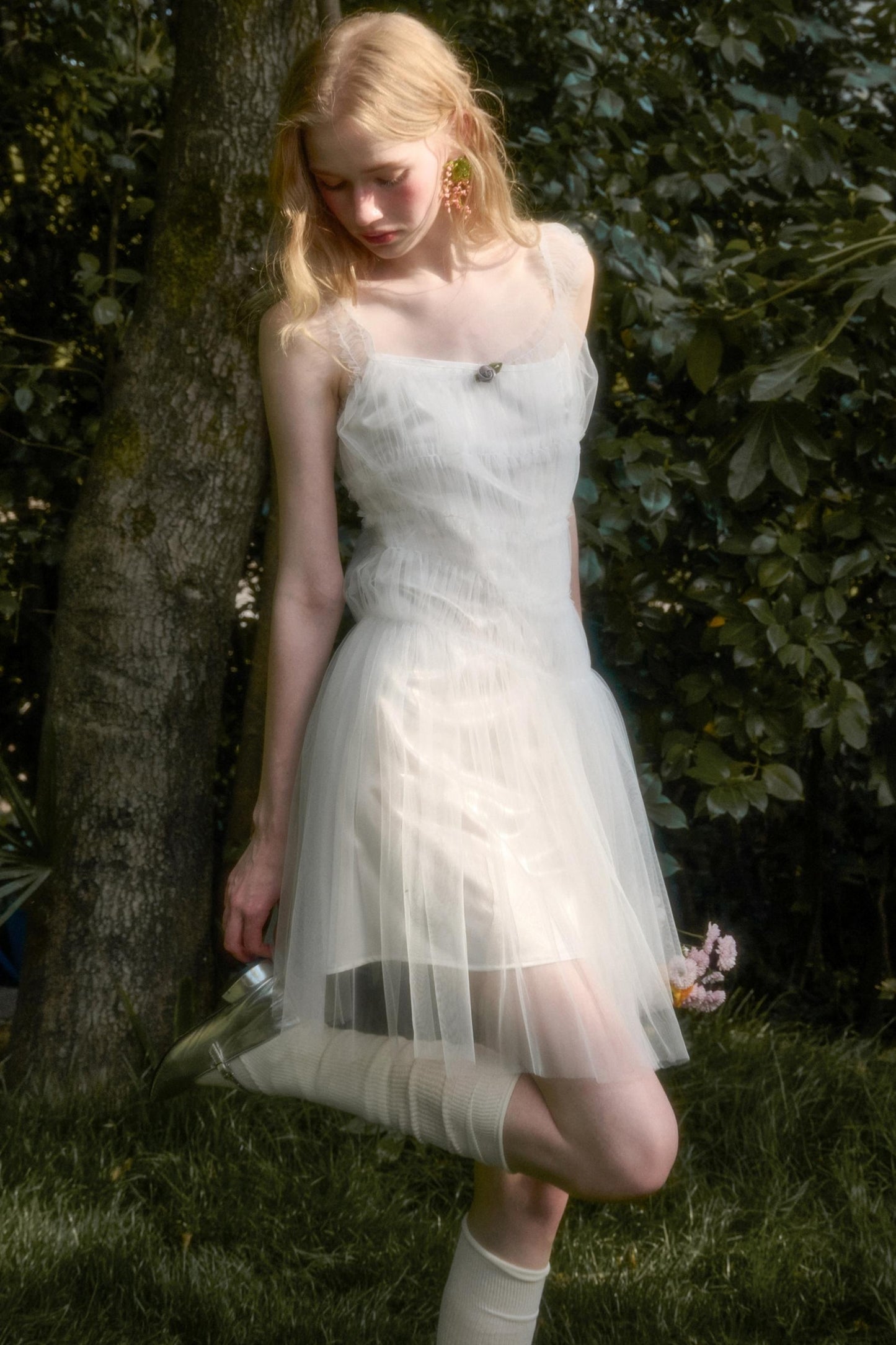 Fluffy Summer Halter Dress