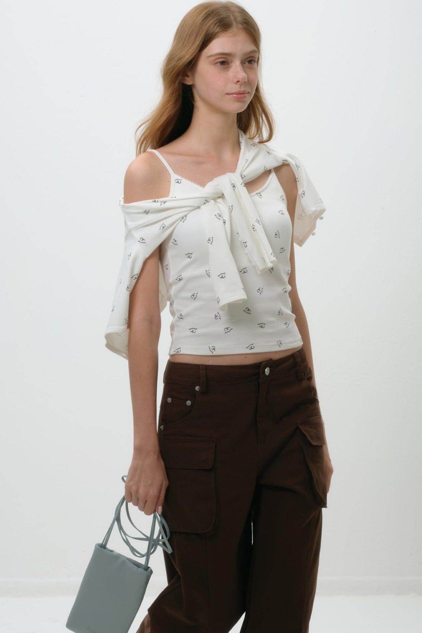 Whimsical Smile Tank & Cardigan Set