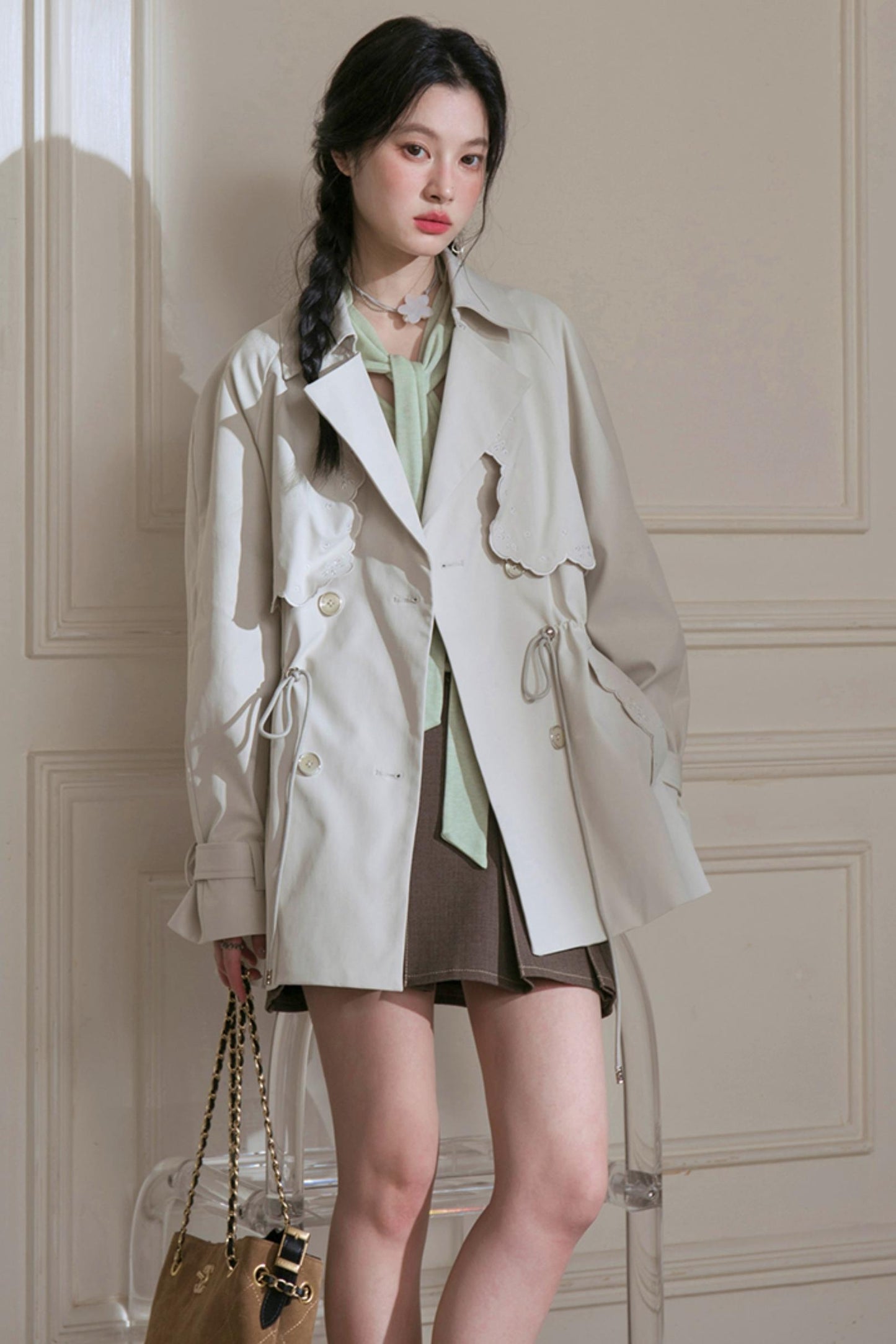 Silhouette Pine Short Trench Coat